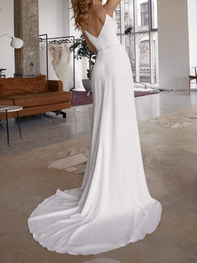 Oanviso Abendkleid Damen Lang Elegant Ballkleid Festliches Cocktailkleid Brautkleid Maxikleid Hochzeit Brautjungfernkleider Curvy Weihnachtskleider Bodenlang Partykleid Cocktail – Bild 3