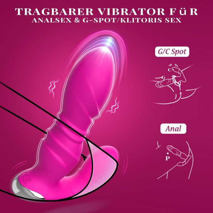 Unikrealer Sex Spielzeug für die Frau Dildo, G Punkt Vibration für Frauen 9x9 Vib-Stoßfunktion Vibratorensets Klitoris Stimulator mit APP Auflegevibrator Dildos Sexspielzeug Paare Sex Toys Vibro Ei – Bild 3
