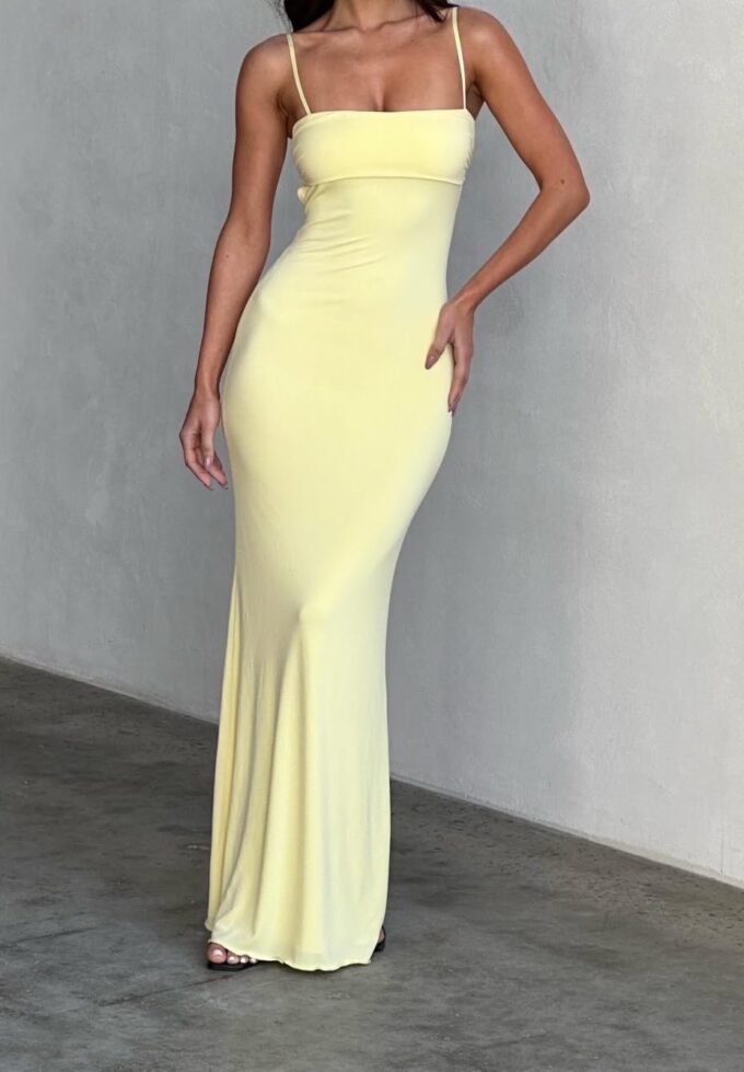 Women Backless Maxi Tank Dress Bodycon Sexy Open Back Hollow Long Dresses Sleeveless Elegant Cocktail Party Dress – Bild 5