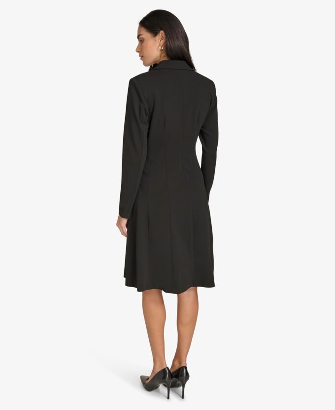 Calvin Klein Damen Pocket Career Jacket Dress Kleid, Schwarz, 38 – Bild 4