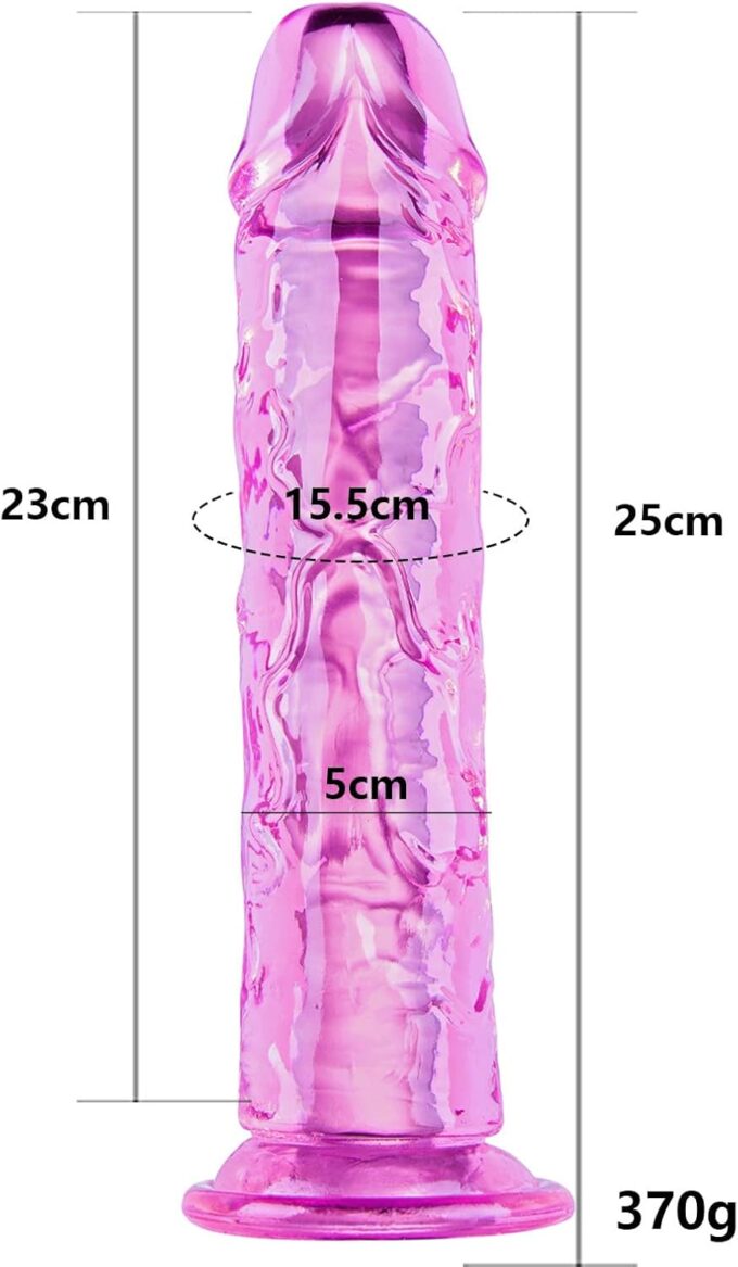25 cm realistischer großer-Dildo, großer rosa Penis, mit starkem breitem Saugnapf, XL Erwachsenen-Großspielzeug, lang und dick für vaginale G-Punkt, ideal für Paare und Singles – Bild 6