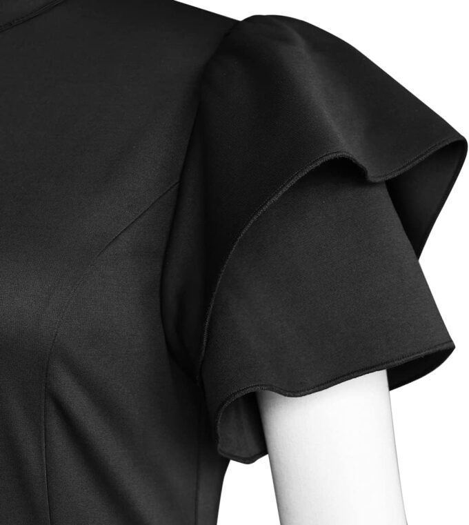 Damen Kurzarm Kleider Sommer Casual Swing Lose Kleid – Bild 4