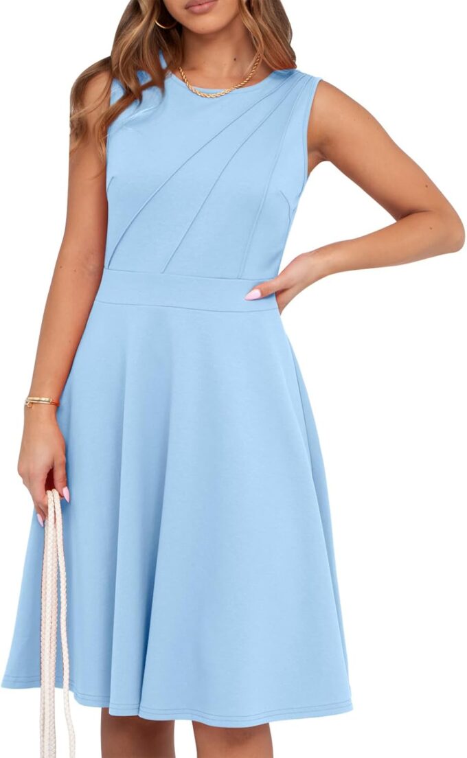 Fit and Flare Cocktail Dress for Women Wedding Guest Business Work Semi Formal A Line Dresses 2025 – Bild 3