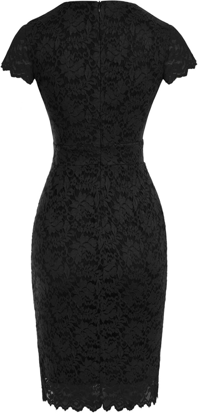 GRACE KARIN Cocktail Dress for Women Cap Sleeve Lace Dress for Wedding Guest Business Casual Dresses – Bild 2