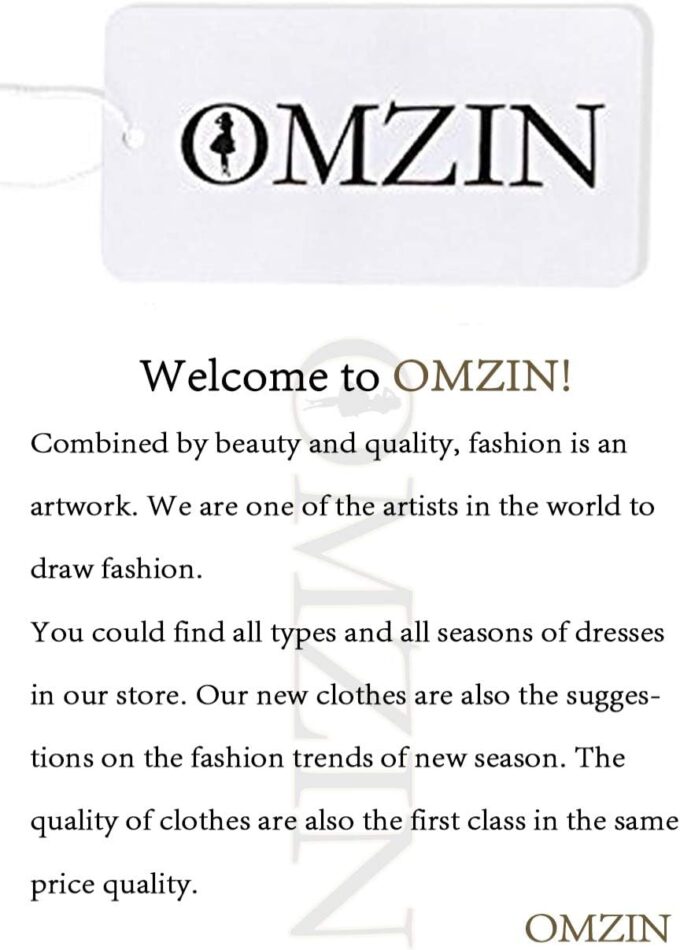 OMZIN Women's Summer 1950s Vintage Dress Wrap V Neck Cap Sleeve Dress Cocktail Swing Dress A-Line Flared Midi Dress – Bild 4