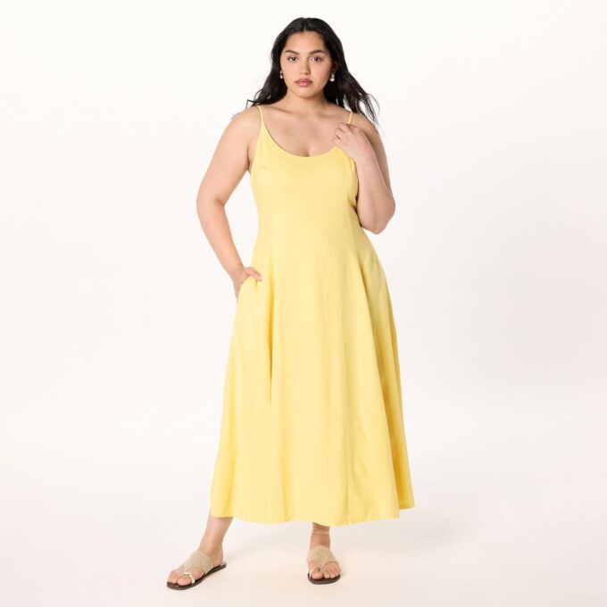 The Drop Women's Luna Scoop Neck Linen Maxi Dress – Bild 5