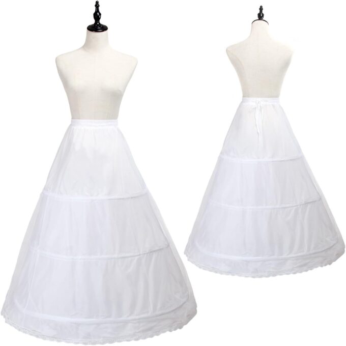 TUKA Reifrock 3 Ring verstellbar, Underskirt Unterrock, Petticoat Krinoline, verfügbar Größen, TKB0005 – Bild 2
