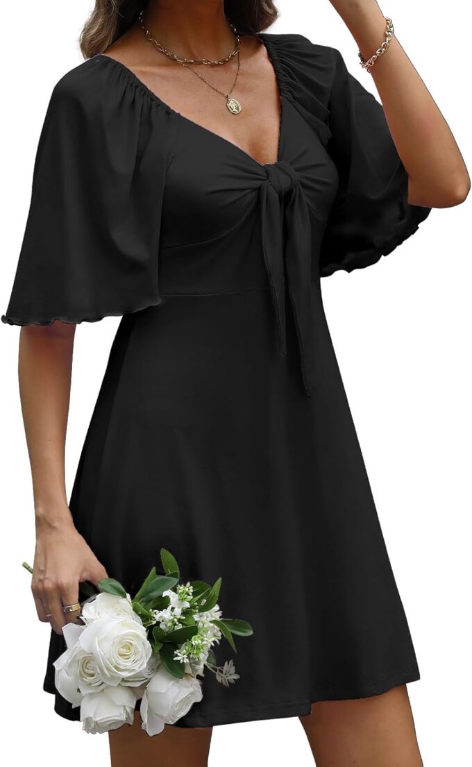 MixShe Summer Dresses for Women 2025 Elegant Classy V-Neck Dress S-XXL – Bild 2