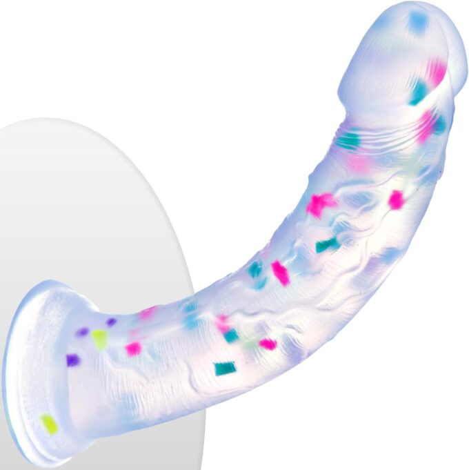 25 cm bunter Jelly Silikon riesen dildo transparent, Fantasy großer dildo dicker Analdildo mit Saugnapf, fetter big dildo für männer frauen, XXL XXXL penis dildo lang Sexspielzeug für Erwachsene Paare – Bild 7