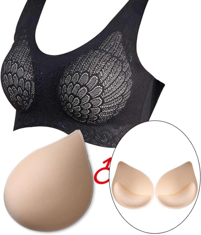 Perfeclan 1 Paar Bra -Pads Einsätze Abnehmbare geteilte weiche Schwamm atmungsaktiven Brustpolster – Bild 6