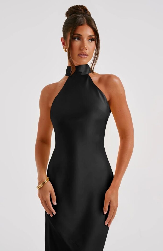 Memoriesea Women's Sexy High Split Sleeveless Backless Party Wedding Maxi Dress – Bild 2