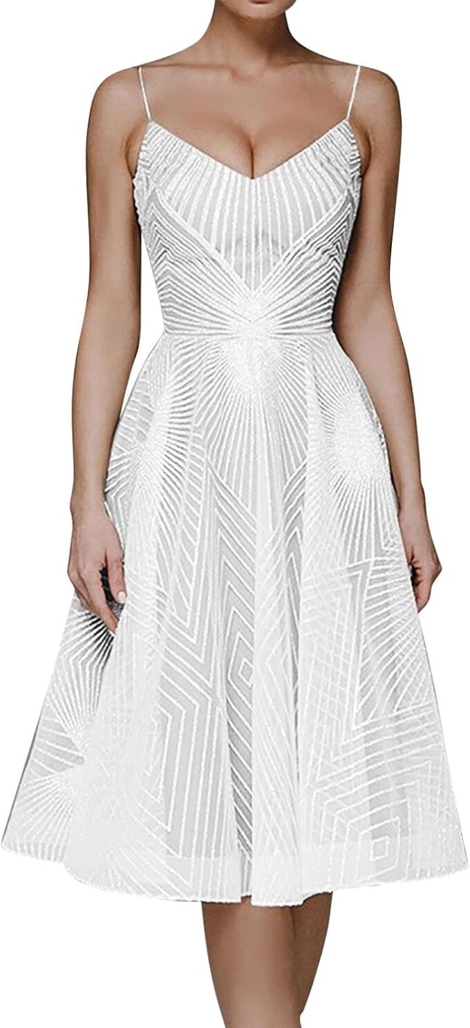 2024 Damen A-Linie Spitze Applikationen Lange Brautkleider für die Braut Chiffon Boho Brautkleider mit Split Sommerkleid Damen Festlich
