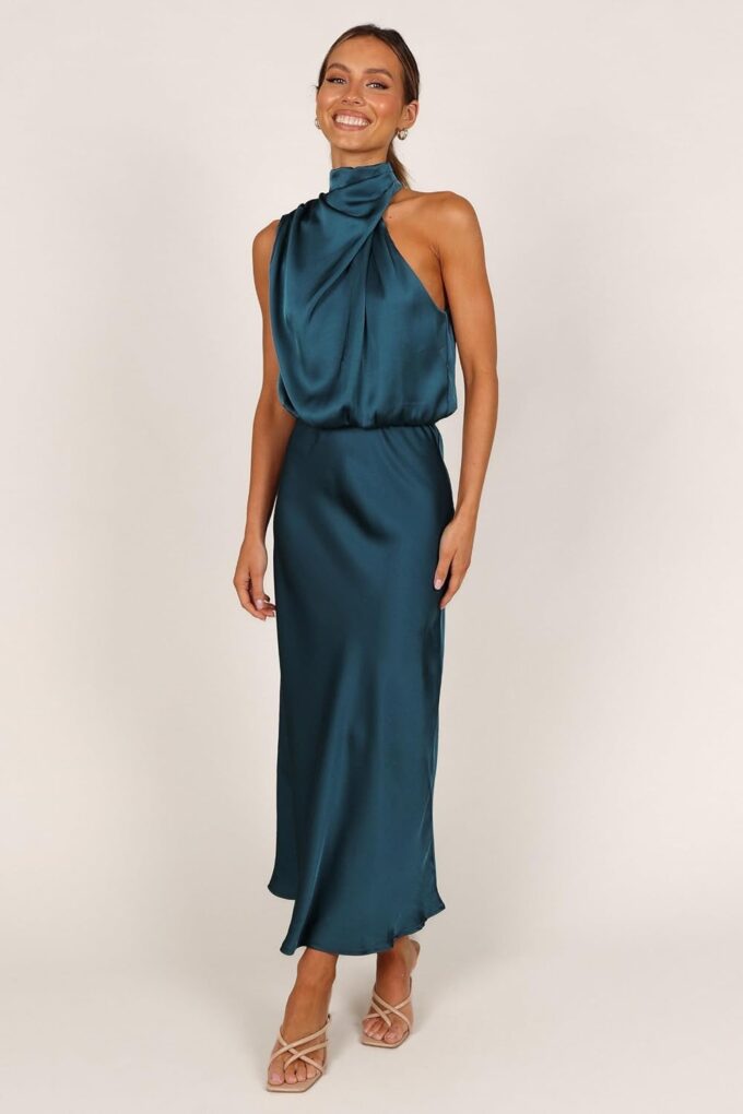 Petal & Pup Women's Anabelle Halter Neck Midi Dress – Bild 6