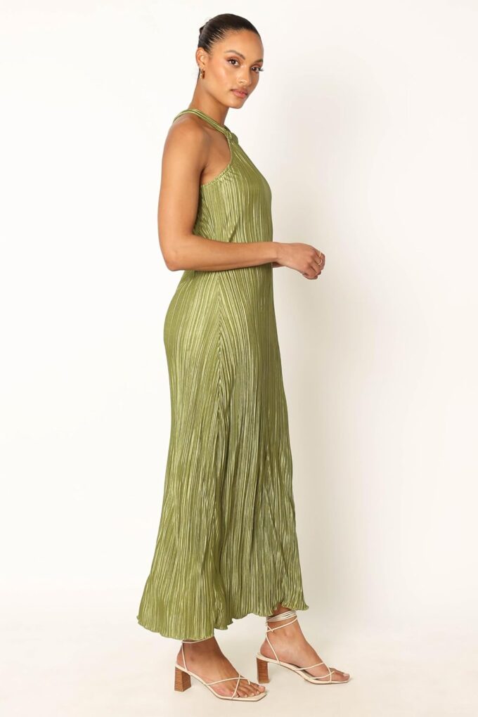 Petal & Pup Women's Melody Plisse Halter Maxi Dress – Bild 6