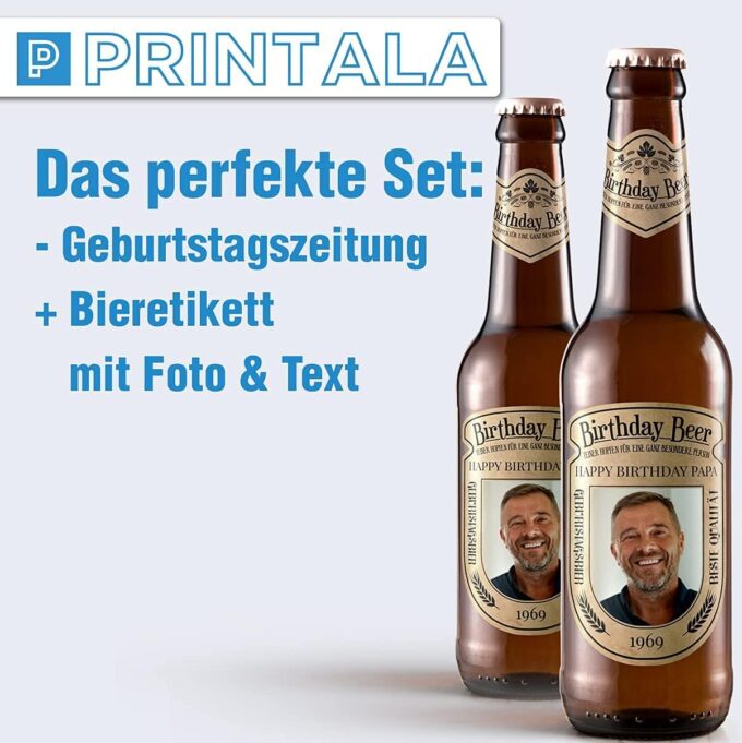PRINTALA Geburtstagszeitung - personalisiert mit Deinem Text & Foto | Jahrgang nach Wahl | Posterdruck (1951) – Bild 3