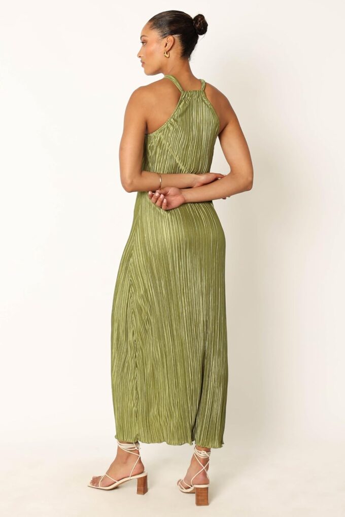 Petal & Pup Women's Melody Plisse Halter Maxi Dress – Bild 3