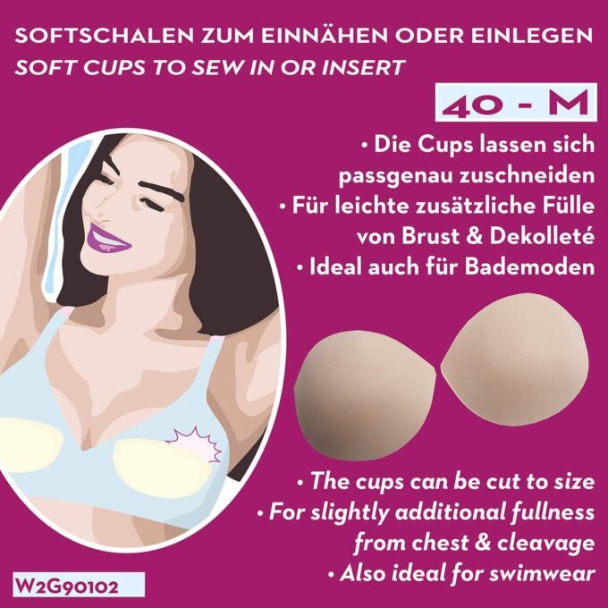 Miss Perfect BH Cups BH-Softschalen zum Einnähen oder Einlegen – Bild 2