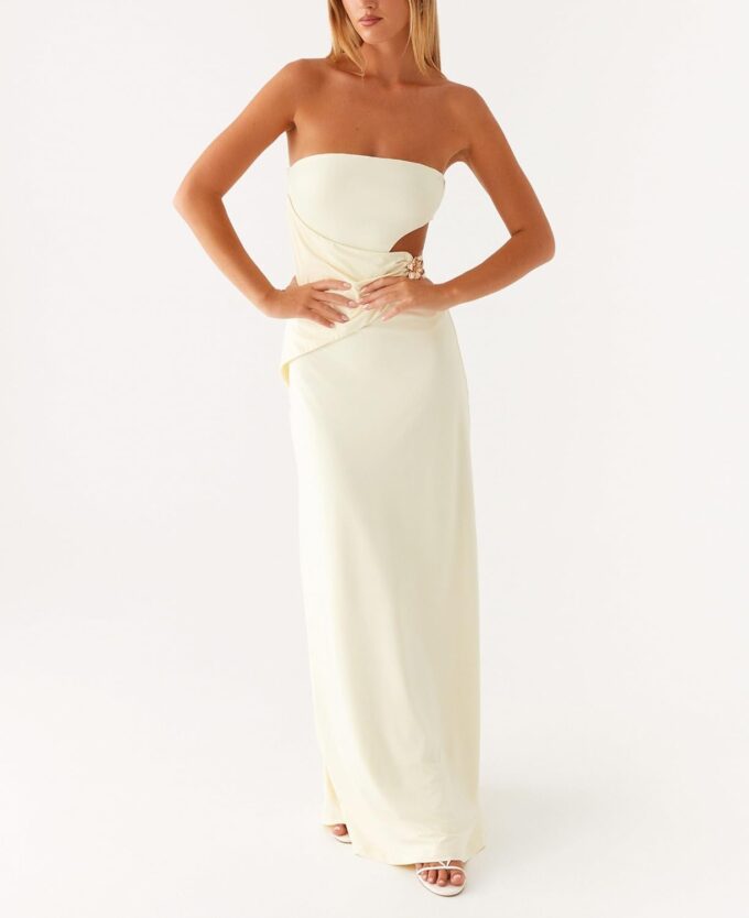 Sexy Cut Out Maxi Dress for Women 2025 Spaghetti Strap Backless Bodycon Dress Y2k Hollow Sleeveless Porm Long Dress – Bild 3
