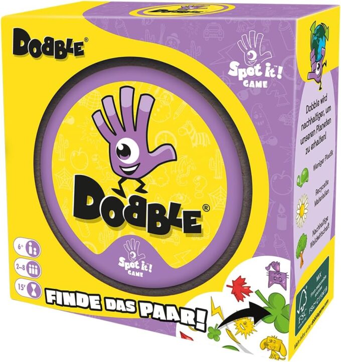 Zygomatic, Dobble Classic, Eco-Sleeves, Familienspiel, Kartenspiel, 2-8 Spieler, Ab 6+ Jahren, 15 Minuten, Deutsch – Bild 2