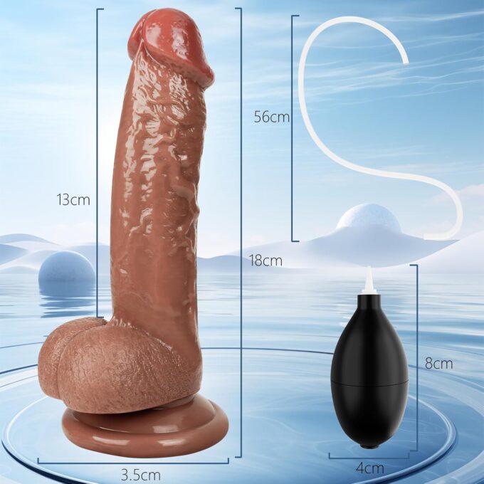 18cm Kleiner Penis Dildo mit Spritzfunktion, Wassersprühfunktion Spritz Analdildo für Männer mit Saugnapf, Frauen Männer Anal Sex Toys, Realistischer Penis Sex Spielzeug für die Frau Erwachsene Spiele – Bild 6