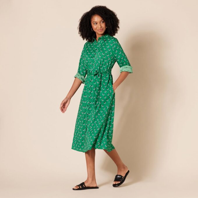 Amazon Essentials Damen Langärmliges Midi-Hemdkleid aus Georgette – Bild 4