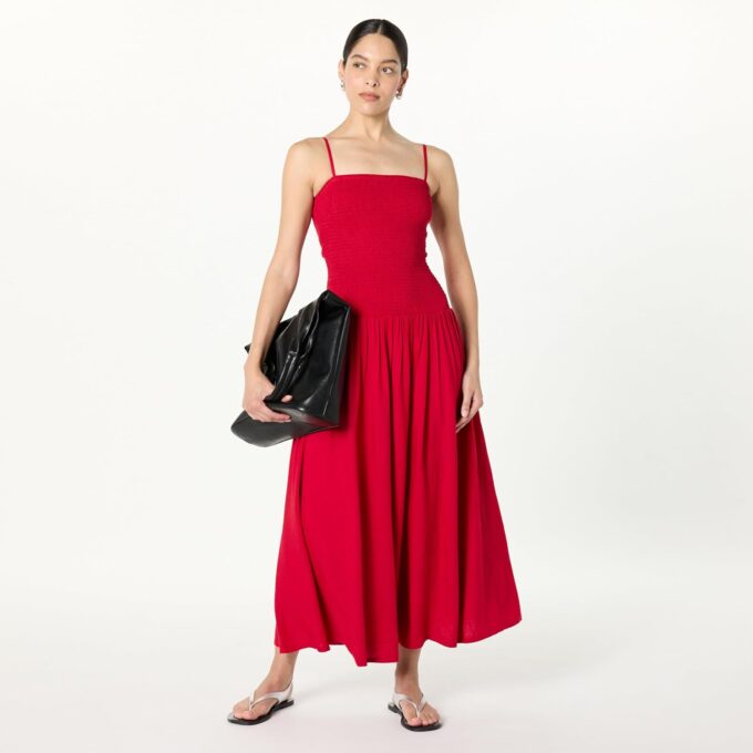 The Drop Women's Florencia Smocked Bodice Linen Maxi Dress – Bild 4