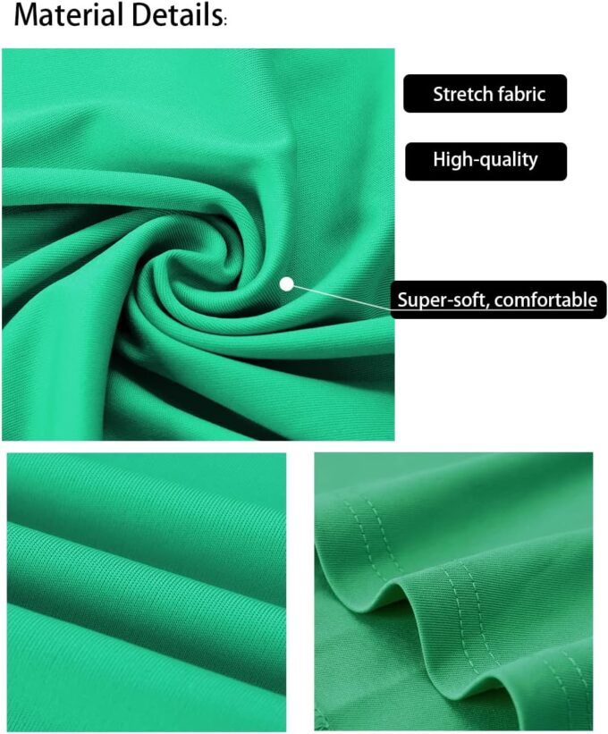 Women’s Elegant Off Shoulder Short Sleeve Belted Side Slit Cocktail Party Swing Dress with Pockets – Bild 5