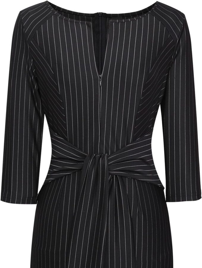 VFSHOW Elegantes Damenkleid mit Reißverschluss vorne, für Arbeit, Büro, Party, Etuikleid – Bild 4
