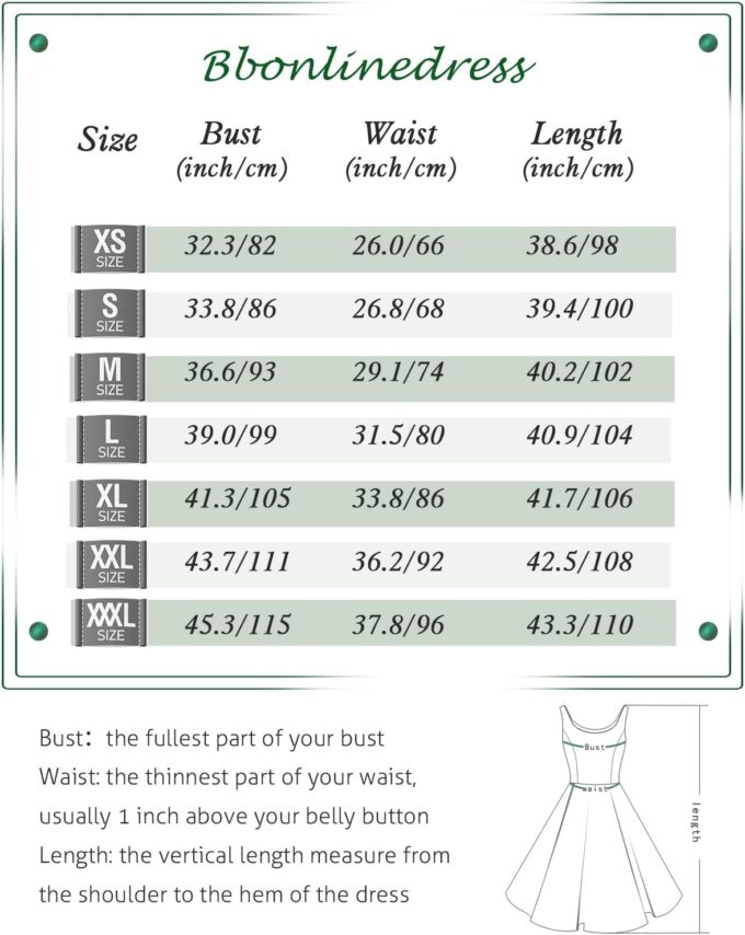 Bbonlinedress Damen Cocktailkleid Rockabilly Spitzenkleid 50er Retro Vintage Faltenrock Elegant Ärmellos Rundhals – Bild 5
