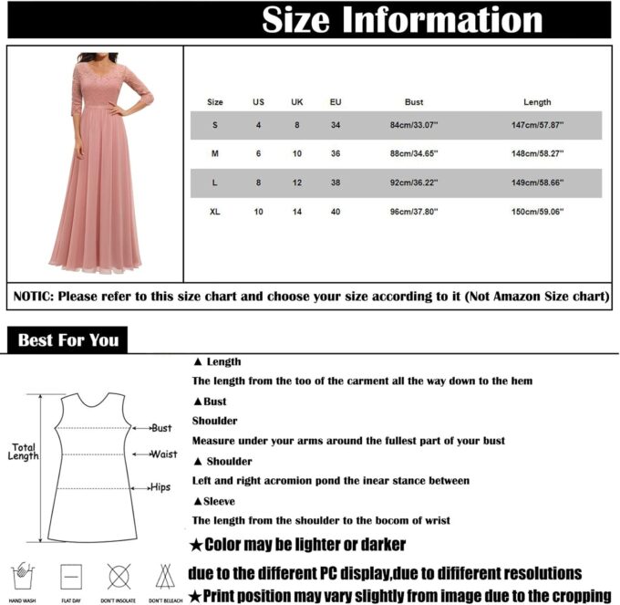 Abendkleid Damen Lang, Spitze V-Ausschnitt Brautjungfernkleider Ballkleid Bodenlang Langarm Cocktailkleid Für Damen – Bild 5
