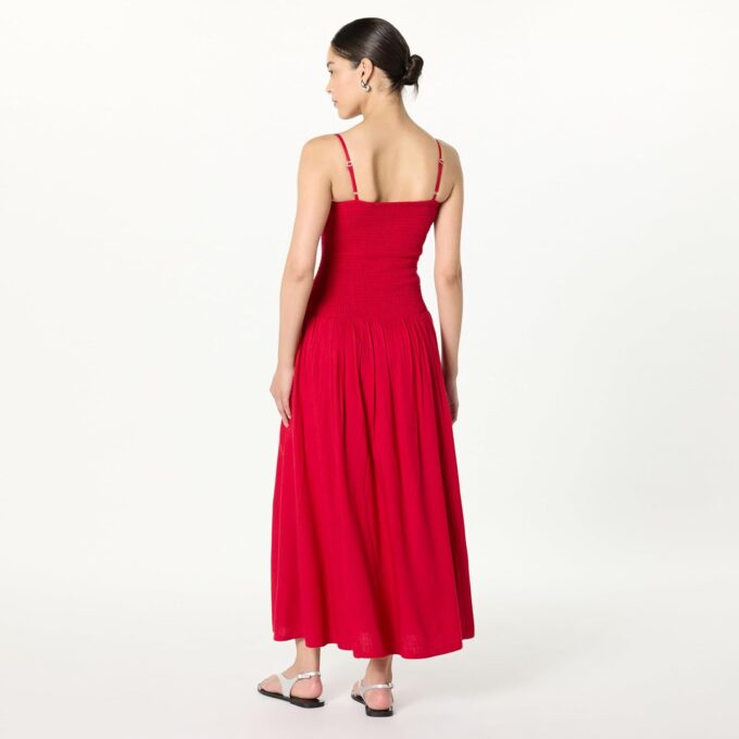The Drop Women's Florencia Smocked Bodice Linen Maxi Dress – Bild 2