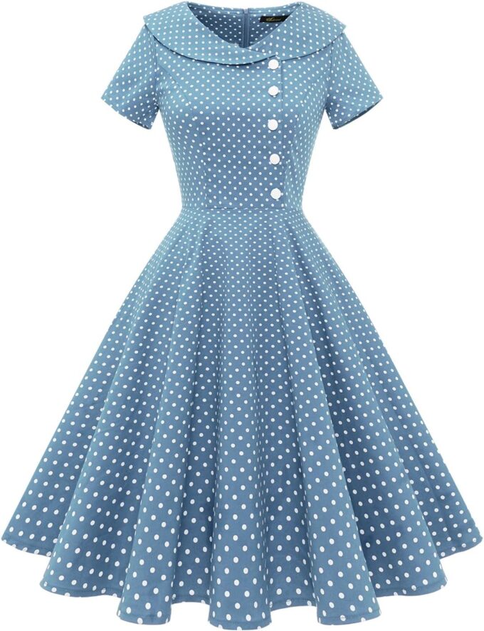 Wedtrend Women's 1950s Vintage Audrey Hepburn Style Cocktail Swing Dresses