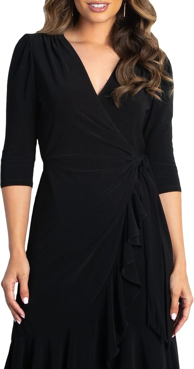 Kiyonna Damen Wickelkleid in Übergröße – Bild 2