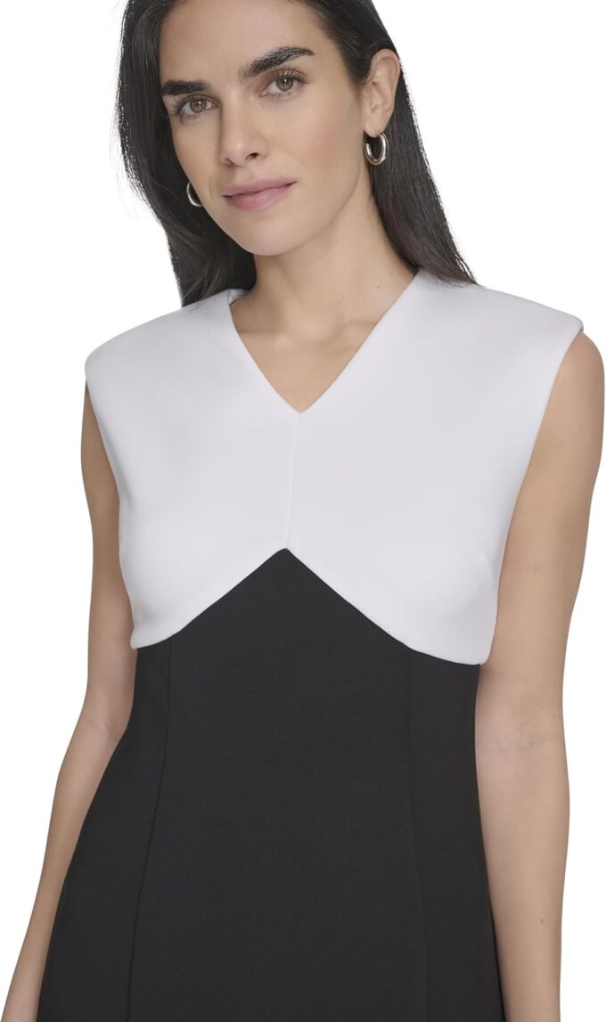 Calvin Klein Damen Scuba Color Block A-Linie – Bild 5