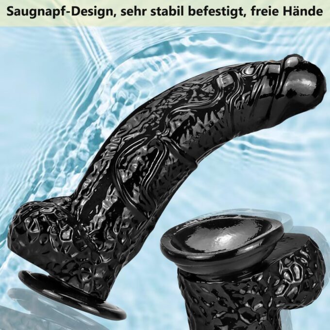 Realistischer Dildo Größer XXL, 28 x 6,5 cm, Riesendildo mit echten Venen und hervorstehenden Hoden, Sexspielzeug mit leistungsstarkem Saugnapf für Erwachsene, Frauen, Männer, Paare, Schwule – Bild 5