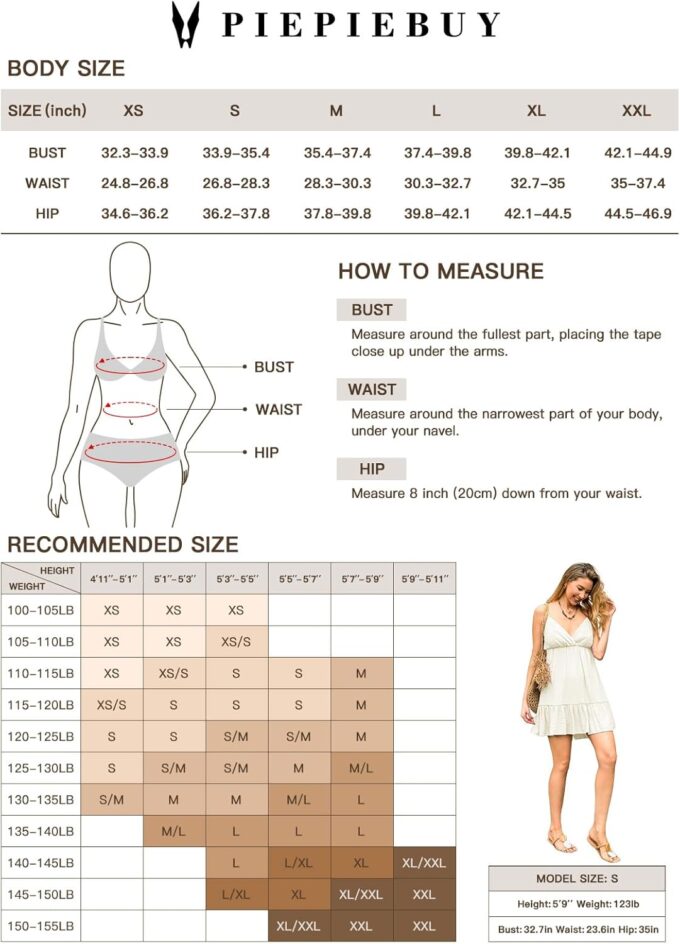 Womens V Neck Crisscross Backless Dresses Tie Back Sleeveless Ruffle Hem Flowy Swing A-Line Vintage Summer Mini Dress – Bild 5