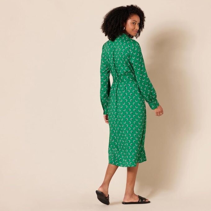 Amazon Essentials Damen Langärmliges Midi-Hemdkleid aus Georgette – Bild 2
