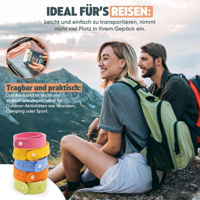 Mückenschutz Armband - Moskito Insektenschutz (Urlaub must haves - camping gadgets,reise gadgets) für Kinder und Erwachsene gegen moskito - (10x Armband) – Bild 6