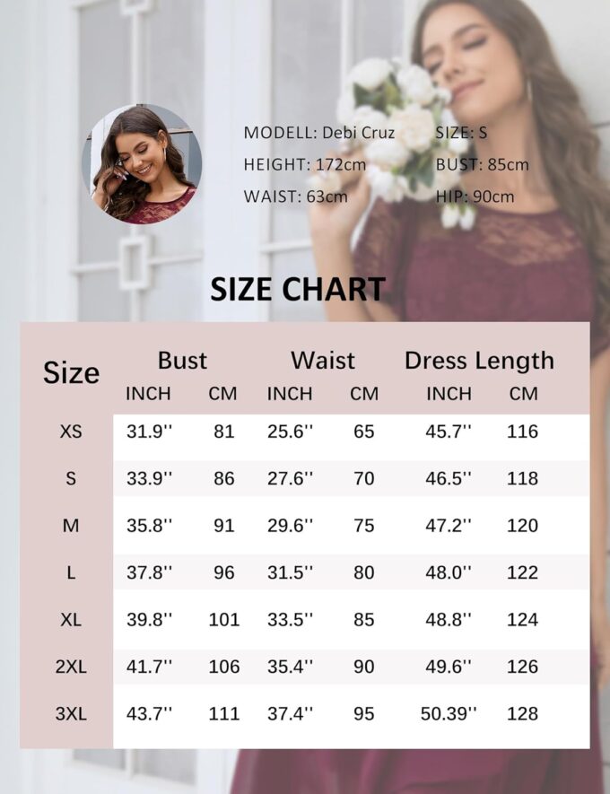 Wedtrend Abendkleid Damen Elegant Cocktailkleid High Low Ballkleider mit Spitzen A Linie für Hochzeit Kurz Kleid Festlich Damen A Linie Vokuhila Kleid – Bild 5