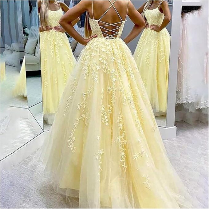 Ballkleider Damen Lang Abendkleider Elegant Cocktailkleid Damen Für Hochzeit Prinzessin Kleid Damen Schulterfreies Kleid Sexy Hosenträger Trägerloses Hochzeitskleider Für Damen Abschlusskleider – Bild 3