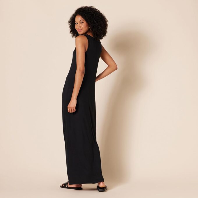 Amazon Essentials Women's Side-Slit Jersey V-Neck Maxi Length Dress – Bild 2