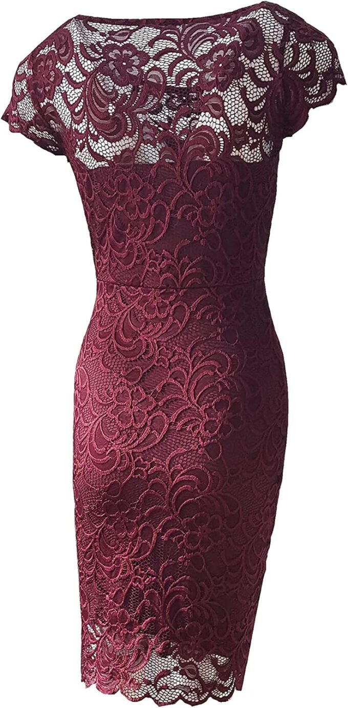 ODCOCD Women's Lace Dress/Cocktail Party Dress/Wedding Guest & Bridesmaid Dresses – Bild 3
