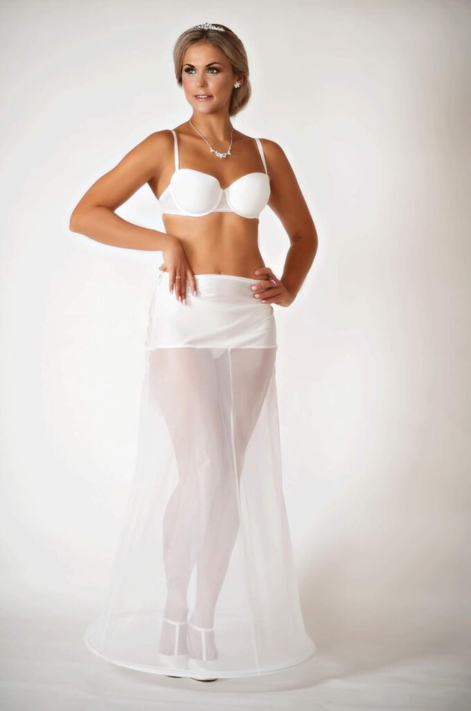 A Linie Reifrock Neu 1 Ring 1 Reifen A-Linie Ivory Creme 190 cm Umfang XS bis 6XL Brautkleid Unterrock Petticoat 34 bis 54 – Bild 2
