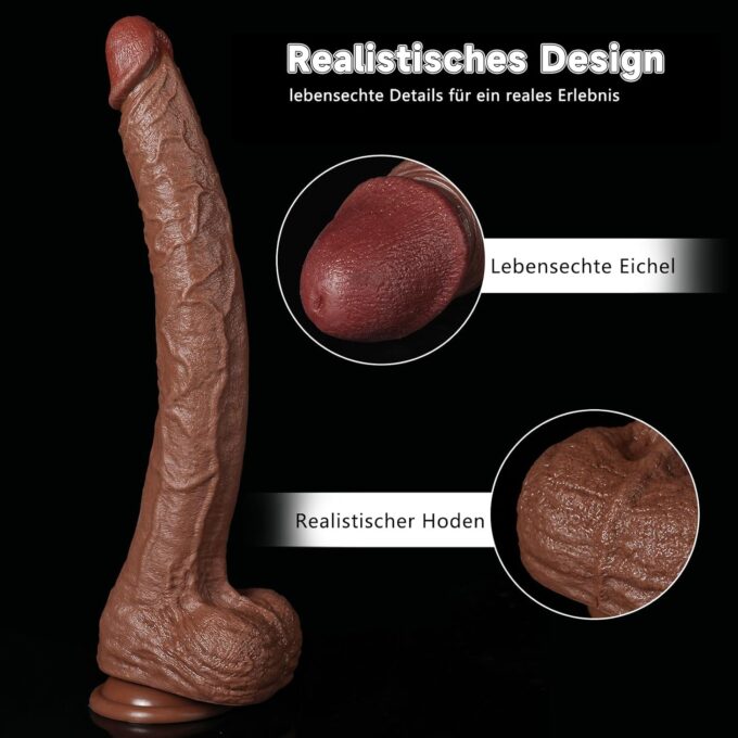 38 cm Dildo mit starkem Saugnapf, Sexspielzeug für Frauen, weicher, lebensechter Analdildo, Erwachsenenspielzeug in Monstergröße für Männer, langer G-Punkt-Stimulator mit Kugeln – Bild 4