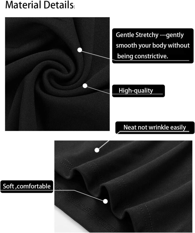Nature Comfy Elegant Womens Wear to Work Casual one Shoulder Belted Pencil Dress with Pockets – Bild 5
