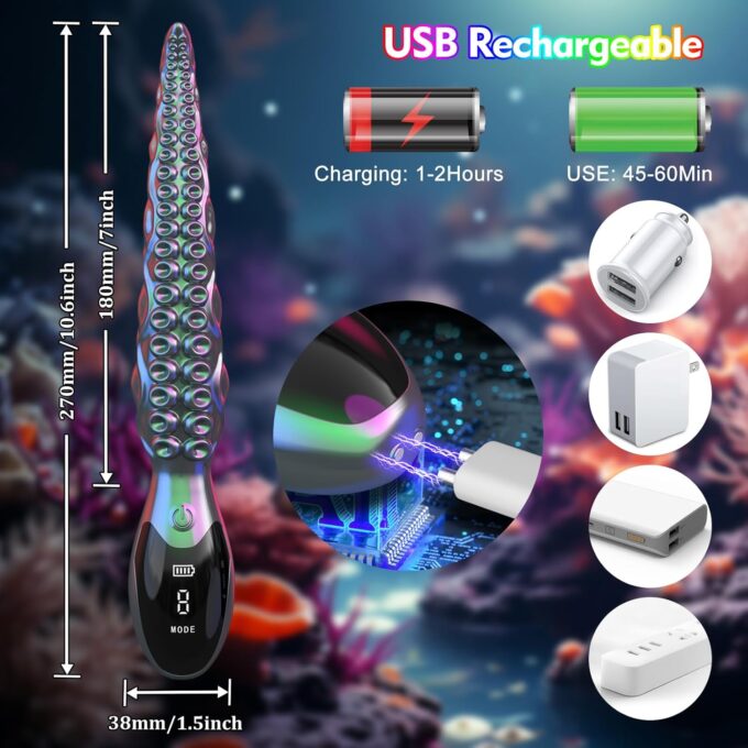 Dildo Vibrator Sex Spielzeug für die Frau,G Punkt Vibratoren mit Klitorisstimulation für Frauen mit 9 VibrationModi & LCD-Display,Vibratorensets für Frauen Anal Dildo Anal Plug Anal Vibrator Sex Toy. – Bild 5