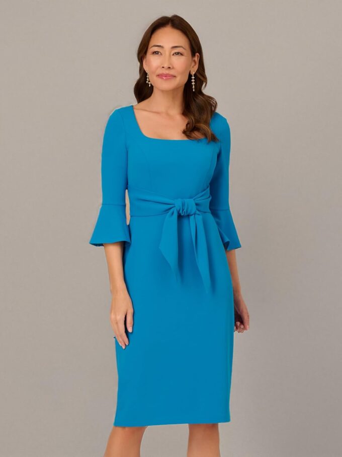Adrianna Papell Damen Glockenärmeln und Schnürung Vorne Kleid – Bild 3