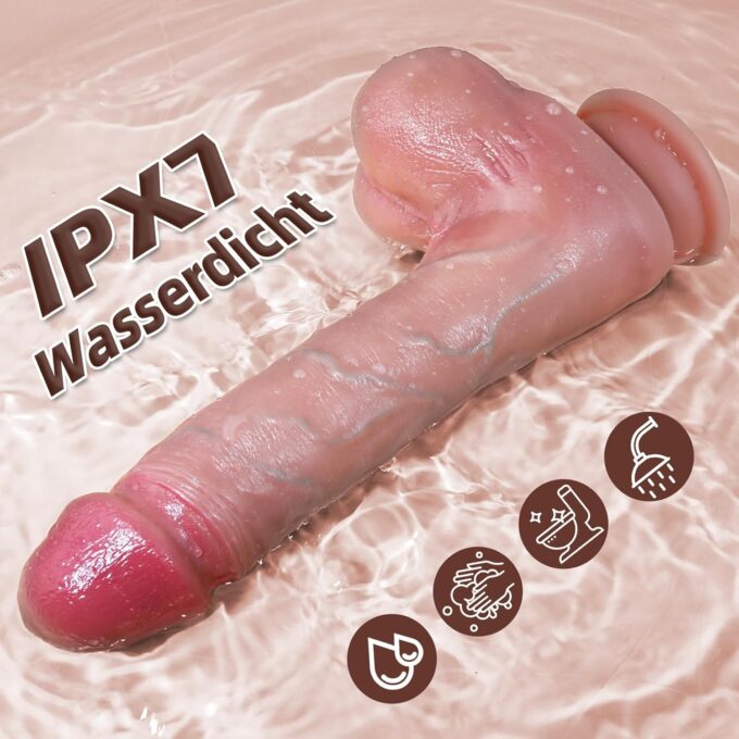 Dildo Vibrator Sex Spielzeug für die Paare-Anal Dildo Vibration für Frauen mit 10 Vibrationsmodi & 7 Stoßfunktion & Heizung,Realistische Dildos Sex Spielzeug für die Frau Leise mit Starkem Saugnapf. – Bild 7