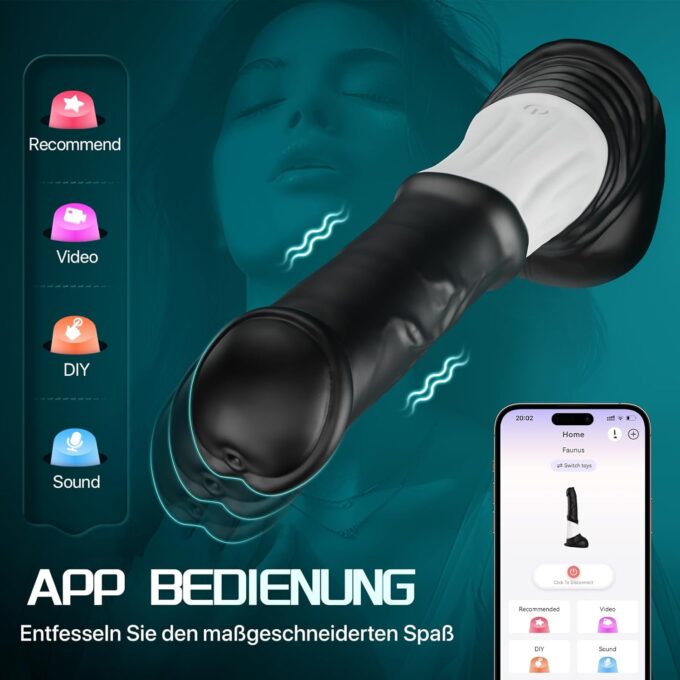 Fantasy Pferd Anal Dildo Heftiges StoBen Sexspielzeug Extrem,30CM Verdicken XXL Dildo Analvibratoren für Frauen, Analdildos Prostata Stimulation Männer mit 7 Stoßfunktion, Knoten Analplug – Bild 6
