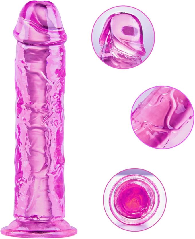 25 cm realistischer großer-Dildo, großer rosa Penis, mit starkem breitem Saugnapf, XL Erwachsenen-Großspielzeug, lang und dick für vaginale G-Punkt, ideal für Paare und Singles – Bild 4